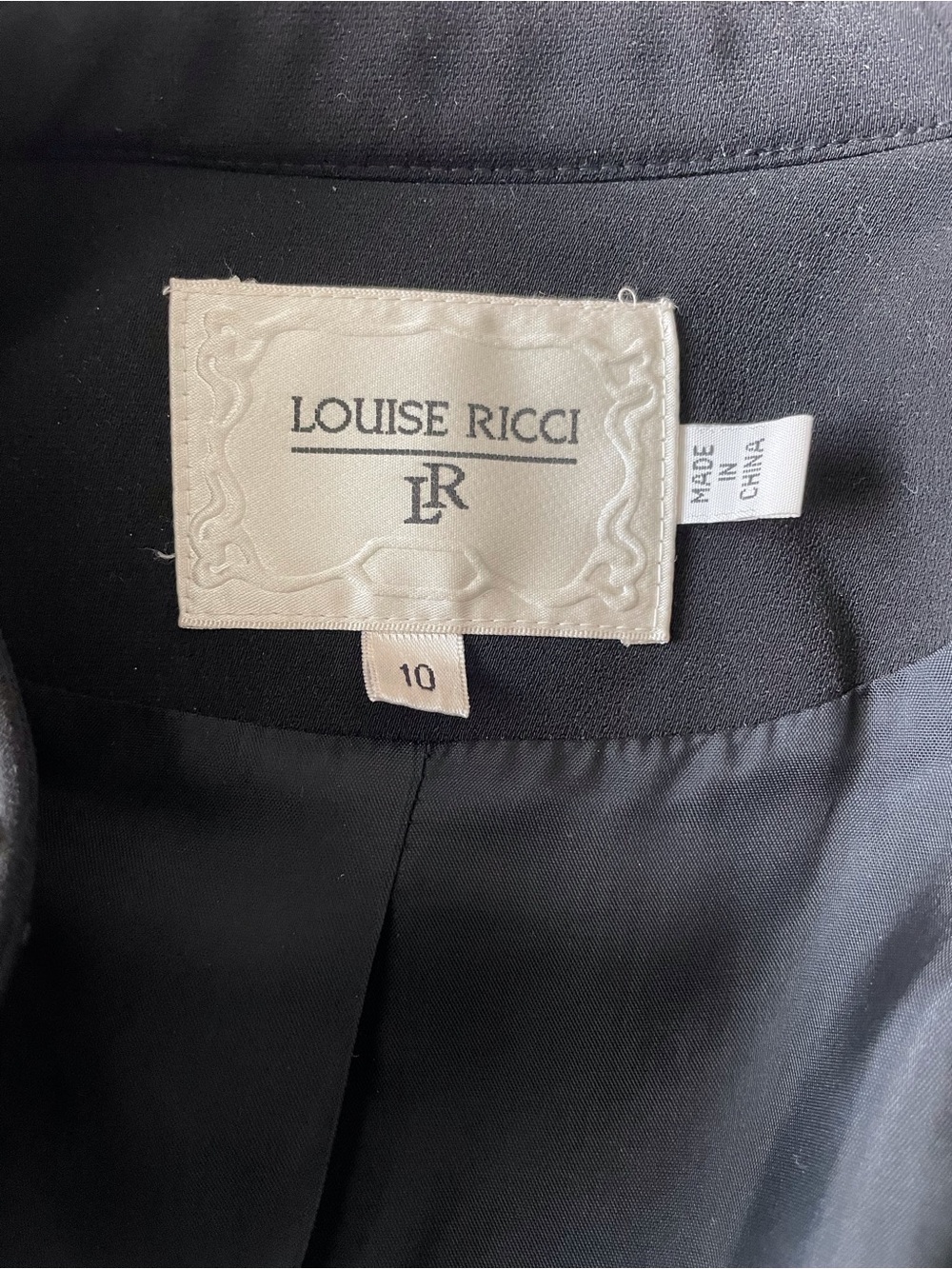 Louise Ricci Women's Black Polka Dot Frill Blazer, 10 - Picture 6 of 6